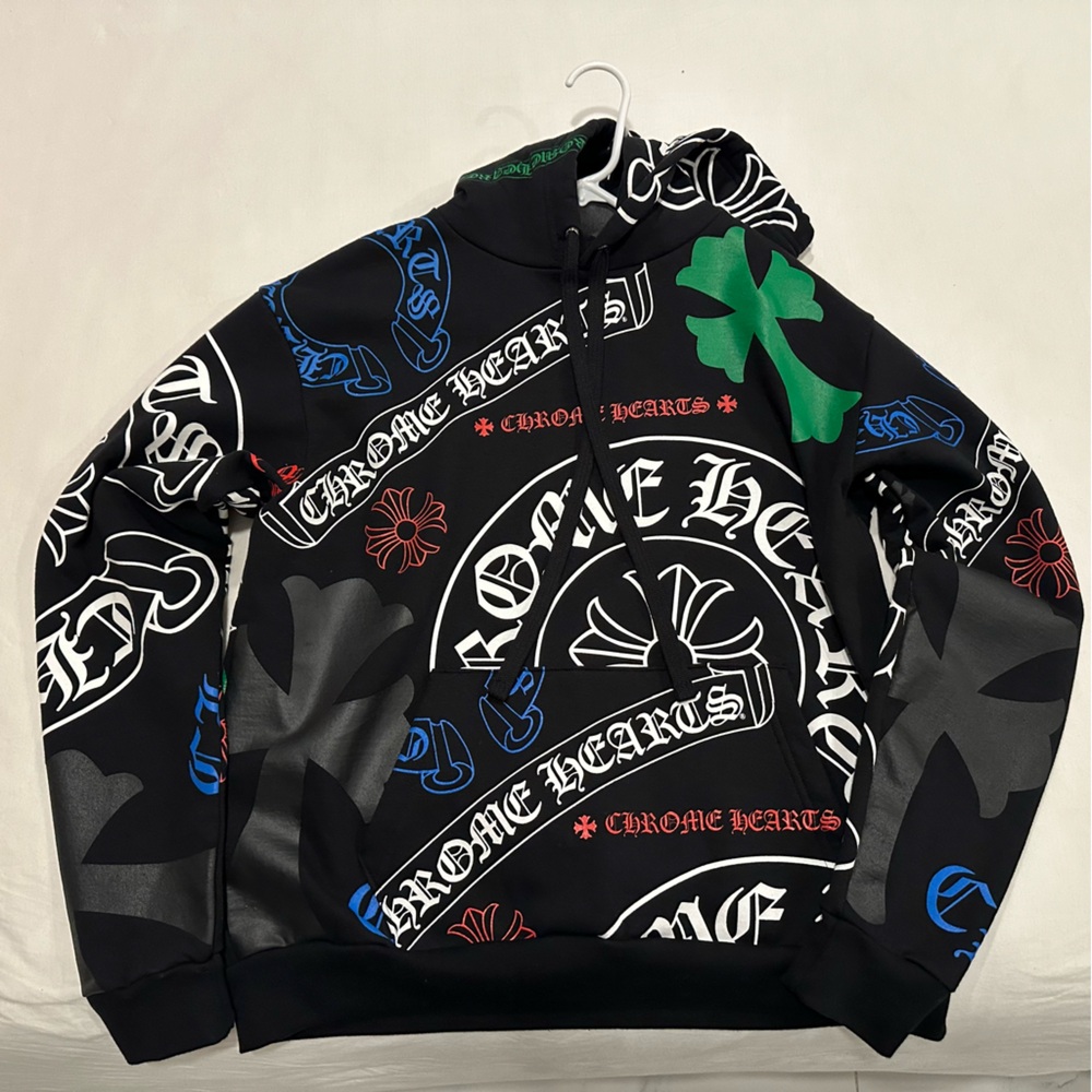100% Authentic Chrome Hearts Stencil Hoodie Size Small